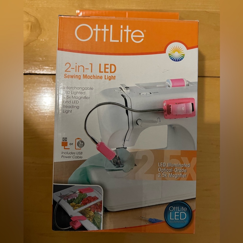 Pink 2-in-1 LED Sewing Machine Light